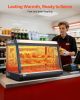 3-Tier Commercial Food Warmer Display, 1400W Food Display Warmer with LED Light, Top Storage and Adjustable Shelves, 86-185 F Steam Heating