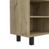 TV Stand for TV¬¥s up 70" Estocolmo, Four Open Shelves, Light Oak Finish