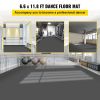 Dance Floor, 6.6x11.8ft Dance Floor Roll, 0.06in Thick PVC Vinyl Dance Floor, Black/Grey Reversible Portable Dance Floor, Non-Slip Dance Flooring