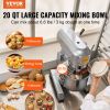 Commercial Food Mixer, 18.7L Commercial Stand Mixer with 3 Adjustable Speeds, 1100W Dough Mixer with Stainless Steel Bowl and 3 Mixing Attachments