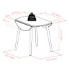 Moreno Round Drop Leaf Dining Table; Black