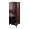 Brooke Jelly 4-Section Cupboard; Wine Storage; Walnut