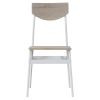 Rectangular Disassembly and Assembly P2 Board Iron Compartment 1 Table 4 Chairs Dining Table and Chair Set Brown Butternut
