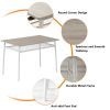 Rectangular Disassembly and Assembly P2 Board Iron Compartment 1 Table 4 Chairs Dining Table and Chair Set Brown Butternut