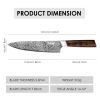 Qulajoy Japanese Chef Knife Kitchen Knife High Carbon German Steel Cooking Knives Damascus Pattern Japanese Knife With Ergonomic Handle For Home Kitch