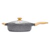 Prairie Signature 6-Quart Cast Aluminum Jumbo Saut√© Pan, Linen Speckle