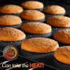 6-Piece Nonstick Bakeware Set Carbon Steel Baking Tray W/ Heat safe Red Silicone Handles