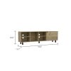 TV Stand for TV¬¥s up 70" Estocolmo, Four Open Shelves, Light Oak Finish