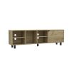 TV Stand for TV¬¥s up 70" Estocolmo, Four Open Shelves, Light Oak Finish