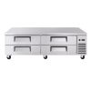 72 " Refrigerated Chef Base 4 Drawer Undercounter Refrigerator Ventilated Cooling Auto Defrost ETL NSF