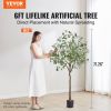 Artificial Eucalyptus Tree, 6 FT Tall Faux Plant, Secure PE Material & Anti-Tip Tilt Protection Low-Maintenance Plant