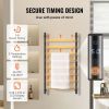 8 Bars Towel Warmer Rack, Wall Mounted Heated Towel Rack for Bathroom, IPX5 Waterpoof Towel Heater Rack with Timer & LED Display Screen