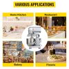 Commercial Food Mixer 30Qt 1100W 3 Speeds Adjustable 105/180/408 RPM Heavy Duty 110V with Stainless Steel Bowl Dough Hooks Whisk Beater for Schools Ba