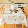 Finest Floral Coloring Rectangle Easter Tablecloth Non Iron Stain Resistant Table Cover Rectangle 52x70 inch