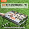 Stove Top Griddle, 23.5"x16" Pre-Seasoned Stainless Steel Griddle, Rectangular Double Burner Griddle Pan