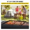 Carbon Steel Griddle, 16" x 24" Griddle Flat Top Plate, Griddle for BBQ Charcoal/Gas Gril with 2 Handles