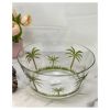 Designer Classic Palm Tree Acrylic Large Bowl, Break Resistant Premium Acrylic Round Serving Bowl for Party's, Snacks, or Salad Bowl, BPA Free