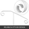 Single Post Handrail White Wrought Iron Post Mount Step Grab Supports Fits 1 or 2 Steps Grab Rail Single Post Railing
