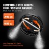 Pressure Washer Surface Cleaner Universal 15", Pressure Washer Attachment 4000 Max PSI with 2 Extension Wand