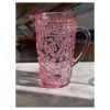 2.5 Quarts Designer Paisley Pink Acrylic Pitcher with Lid, Crystal Clear Break Resistant Premium Acrylic Pitcher for All Purpose BPA Free