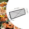 X-Marks Fire Pit Grill Grate, Rectangle Cooking Grate, Heavy Duty Steel Campfire BBQ Grill Grid with Handle & Support X Wire