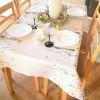 Finest Floral Coloring Square Easter Tablecloth Non Iron Stain Resistant Table 52x52 inch