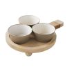 Better Homes & Gardens Whitewash Mango Wood Condiment Board Set by Dave & Jenny Marrs