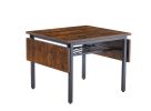 Folding Dining Table, 1.2 inches thick table top, for Dining Room, Living Room, Rustic Brown, 63.2'' L x 35.5'' W x 30.5'' H.