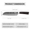 Qulajoy Santoku Knife, High Carbon Stainless Steel Chef Knife Japanese Kitchen Knives With Ergonomic Pakkawood Handle, Chopping Knife For Home Kitchen