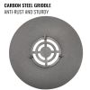 40" Replacement BBQ Grill Griddle Grate, Carbon Steel Griddle Grill with Center Grate, Easy Maintenance Grate Insert For 18 Inch Kettle BBQ
