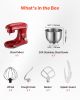 Stand Mixer, 6 QT Electric Kitchen Mixer, 660W Dough-Mixer, 6 + Pulse Speeds Tilt-head Food-Mixer with Stainless Steel Bowl, Dough Hook, Whisk, Beater