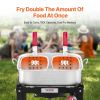 18 Qt Fish and Wing Fryer with Double Basket, Aluminum Propane Fish Fryer Kit, Outdoor Deep Fryer Seafood Pot with Thermometer and 58