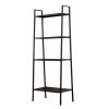 Metal 4 Shelf Bookcase, Multifunctional Ladder-Shaped Plant Flower Stand Rack Bookrack Storage Shelves, Black