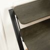 29.6" foldable desk with tier - WALNUT & BLACK