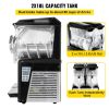 110V Slushy Machine 20L Double Bowl Margarita Frozen Drink Maker 900W Automatic Clean Day and Night Modes for Supermarkets Cafes Restaurants Snack Bar