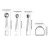 1 Set Stainless Steel Measuring Cups & Spoons Set; Cups And Spoons; Kitchen Gadgets For Cooking & Baking (4+6) 0.86lb