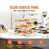 Pastry Display Case, 3-Tier Commercial Countertop Bakery Display Case, Acrylic Display Box with Rear Door Access & Removable Shelves