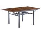 Folding Dining Table, 1.2 inches thick table top, for Dining Room, Living Room, Rustic Brown, 63.2'' L x 35.5'' W x 30.5'' H.