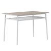 Rectangular Disassembly and Assembly P2 Board Iron Compartment 1 Table 4 Chairs Dining Table and Chair Set Brown Butternut