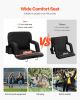 Stadium Seat with Back Support, Wide Bleacher Seat Back, Folding Padded Cushion Stadium Chair, Portable Reclining Chair with Hook Pocket Cupholder