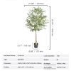 Artificial Olive Tree, 6 FT Tall Faux Plant, Secure PE Material & Anti-Tip Tilt Protection Low-Maintenance Plant