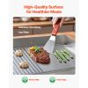 Commercial Electric Griddle, 21.06 x 11.81 inch, 1750W, 122-570 Fahrenheit Adjustable Temp Control, Stainless Steel Body, Half Grooved Half Flat