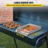 Stainless Steel Griddle,18" X 16" Universal Flat Top Rectangular Plate, BBQ Charcoal/Gas Grill with 2 Handles and Grease Groove with Hole