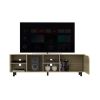 TV Stand for TV¬¥s up 70" Estocolmo, Four Open Shelves, Light Oak Finish