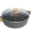 Prairie Signature 6-Quart Cast Aluminum Jumbo Saut√© Pan, Linen Speckle