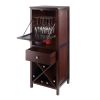 Brooke Jelly 4-Section Cupboard; Wine Storage; Walnut