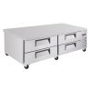 72 " Refrigerated Chef Base 4 Drawer Undercounter Refrigerator Ventilated Cooling Auto Defrost ETL NSF