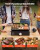 Commercial Griddle, 16.9" Heavy Duty Manual Flat Top Griddle, Countertop Gas Grill with Non-Stick Cooking Plate, Steel Natural Gas Griddle