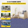 Deep Blue Marine Carpet 6 ft x 23 ft Marine Carpeting Marine Grade Carpet for Boats with Waterproof Back Outdoor Rug for Patio Porch Deck Garage Outdo