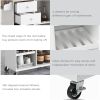 K&K Store Kitchen Cart with Spice Rack ; Towel Rack & Two Drawers; Rubber wood top; Kitchen Island with 4 Wheels for Dining Rooms Kitchens Living Room
